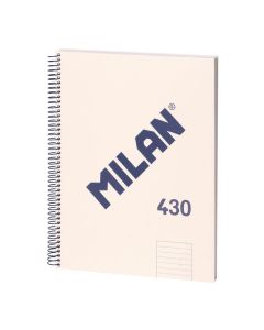 Cuaderno a4 pautado (7mm) beige. con espiral.