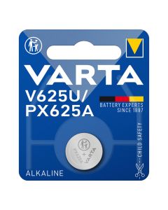 Micro pila de boton varta alkalina v625u 1,5v (blister 1 unid.) ø16,0x6,2mm