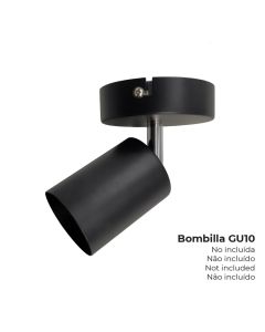 Foco negro 1 elemento gu10 edm