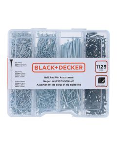 Surtido de clavos 1125 piezas black+decker