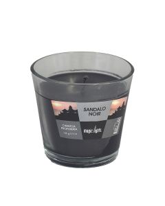 Vela perfumada en vaso de cristal sándalo 150g. magic lights