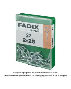 Caja m 22 unid. hembrilla cerrada cinc 2,0x25mm fadix