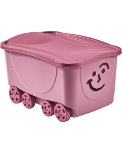 Fancy smile box con tapa y ruedas 47,5l colores surtidos mondex