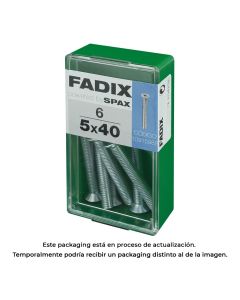 Caja s 6 unid. tornillo metrica cp m 5x40mm fadix