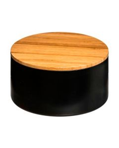 Caja almacenamiento con espejo baño bambu-negro colección 'natureo'