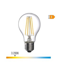 Bombilla standard con filamento de led e27 6w 800lm 3200k luz calida ø6x10,6cm edm