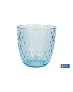 PACK 6 VASOS DE AGUA VIDRIO 29 CL COLOR AZUL MODELO ÓPALO COFAN