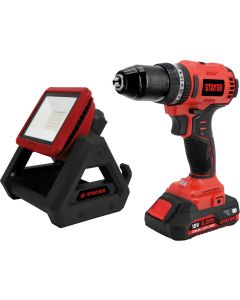 KIT TALADRO 50NM+FOCO LED 18V 2B 2.0AH