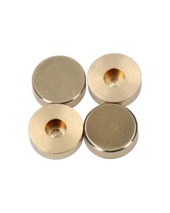 Pack 4 uds. embellecedor latón roscado liso 18 mm pulido