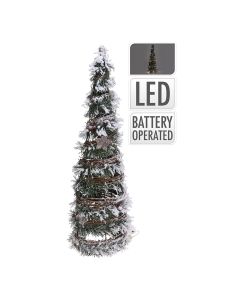 Abeto de navidad de rattan con 30 leds 60cm