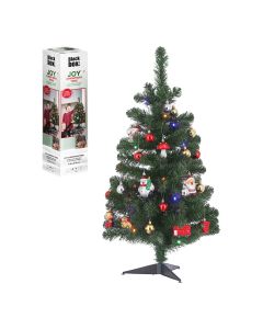 Kit infantil arbol de navidad con decoracion y luces led 90cm