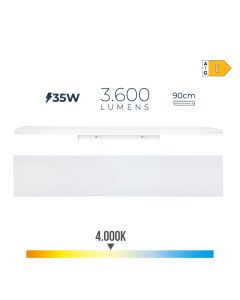 Regleta led 35 w 4000 k luz dia 3600 lm 90 x 4.5 x 12 cm