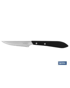 PACK 3 CUCHILLO CHULETERO MICRODENTADO HOJA 10cm  MODELO GULASH NEGRO COFAN