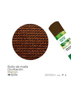 Rollo de malla de ocultacion color marron 90g 1,5x10m edm