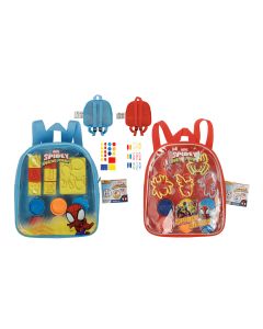 Mochila manualidades plastilina y moldes spiderman modelos surtidos