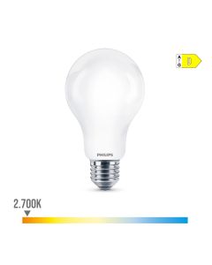 Bombilla standard led e27 13w 2000lm 2700k luz calida ø7x12,1cm. philips