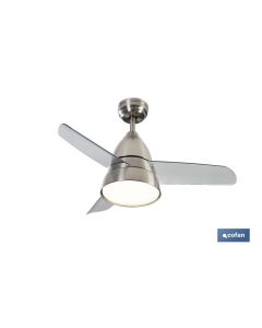 VENTILADOR DE TECHO DE ACERO CON LUZ LED 92 CM 55 W COFAN