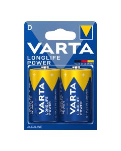 Pila varta alkalina longlife power d - lr20 (blister 2 unid.) ø34,2x61,5mm