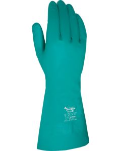 GUANTE NITRILO FLOCADO H821 T-10/XL VERD
