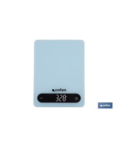 BÁSCULA DE COCINA DIGITAL 10 KG COLOR AZUL COFAN