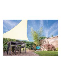 Toldo vela forma de triangulo color: crema 3,6x3,6x3,6m ambiance