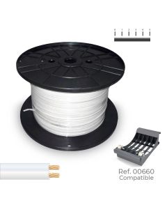 Cable paralelo 48v 2 x 0,50 mm² blanco 500 m. (bobina mediana)