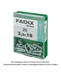 Caja m 20 unid. tornillo rosca chapa cr cinc 3,9x16mm fadix