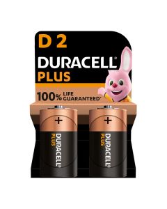 Pila alkalina duracell plus power d - lr20 1,5v (blister 2 unid.) ø34,2x61,5mm