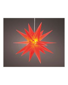 Estrella roja iluminada ø40x40cm 6 leds exterior