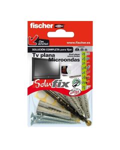 Kit fijación tv plana/microondas 502690 solufix fischer