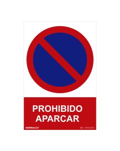 Señal prohibido "prohibido aparcar" (pvc 0.7mm) 30x40cm normaluz