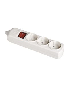 Base bipolar 3 tomas con t/tl 10/16a 250v blanco + interruptor luminoso solera 8003il