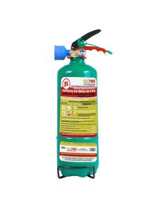 Extintor especial para baterías de litio 2 l, verde + soporte