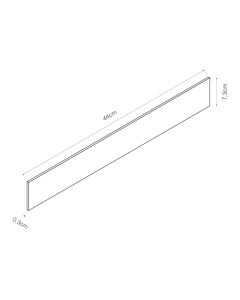 Separador metacrilato 470mm 440x3x73 basicsseparador polic. 470mm.separador de metacrilato de 470mm, 440x3x73mm basics