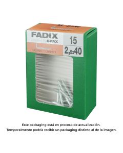 Caja m 15 unid.. alcayata roscada cinc 2,5x40mm fadix