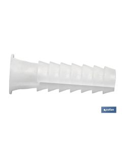 BLÍSTER DE 10 UDS TACO PLÁSTICO BLANCO 8 MM VENTA UNITARIA COFAN
