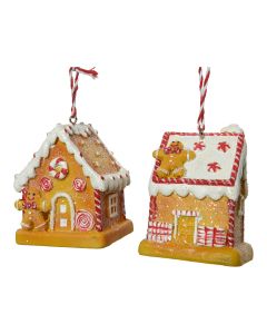 Casa poliresina gingerbread diseños surtidos 6,5x5x7cm