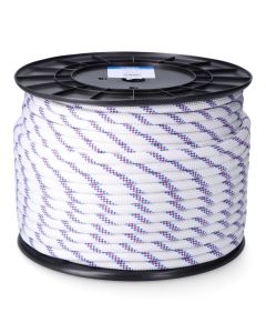 Cuerda driza trenzado poliéster blanco distintivo, calibre 10 mm x 150 m