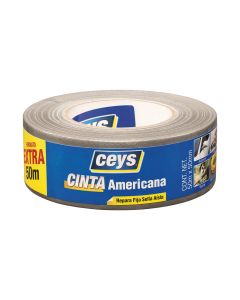 Ceys cinta americana plata rollo 50m x 50mm 507609