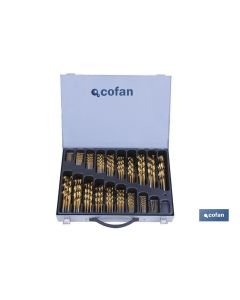 MALETIN SURTIDO BROCAS TITANIO 1-10 - 125 Unds. COFAN