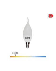 Bombilla vela bohemia led e14 5w 400lm 3200k luz calida ø3,5x12cm