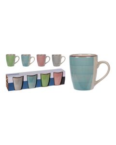 Set de 4 tazas de colores diferentes. colores / modelos surtidos