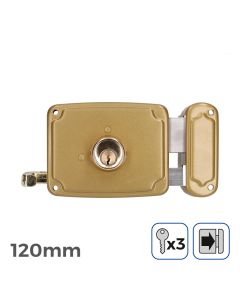 Cerradura derecha 120mm 3 llaves incluidas edm