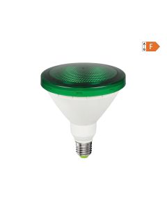 Bombilla par38 led e27 15w 1200lm luz verde ip64 ø12x13,8cm edm