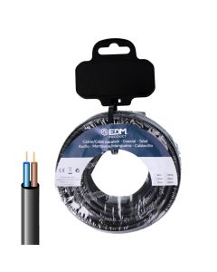 Carrete manguera tubular h05vv-f 2 x 0,75 mm² negra, 20 m