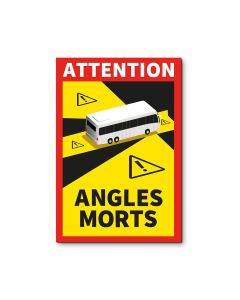 Pack 3 adhesivos "angles morts" autocar 17x25cm