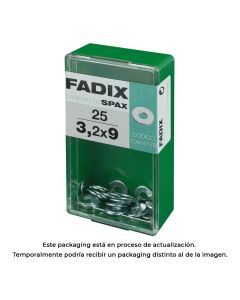 Caja s 25 unid. arandela plana ancha cinc 3,2x9mm fadix