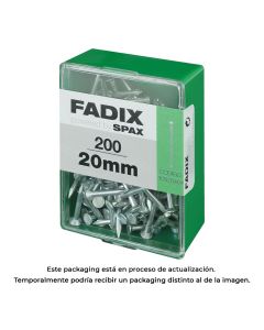 Caja m 200 unid. clavo cp acero 2,4x20mm fadix