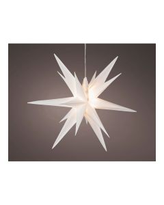 Estrella blanca iluminada ø40x40cm 6 leds