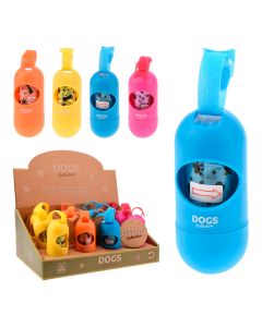 Portabolsas + 20 bolsas higiénicas, colores surtidos
